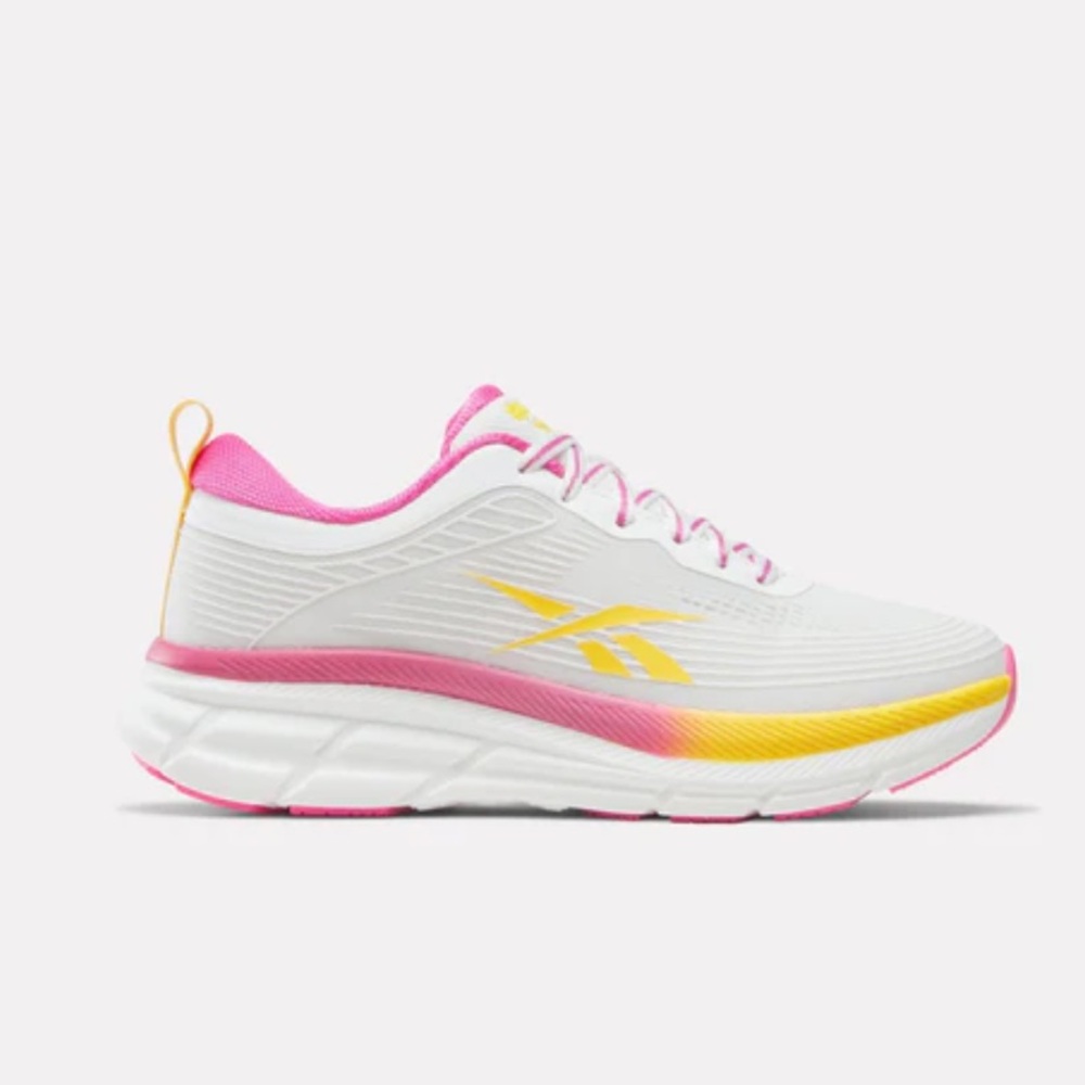 NWT Reebok Women's Road Strider White and Pink Running Shoes Size 9